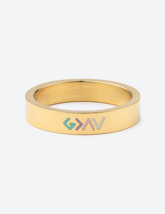 Elevated Faith Gold Enamel Highs and Lows Ring