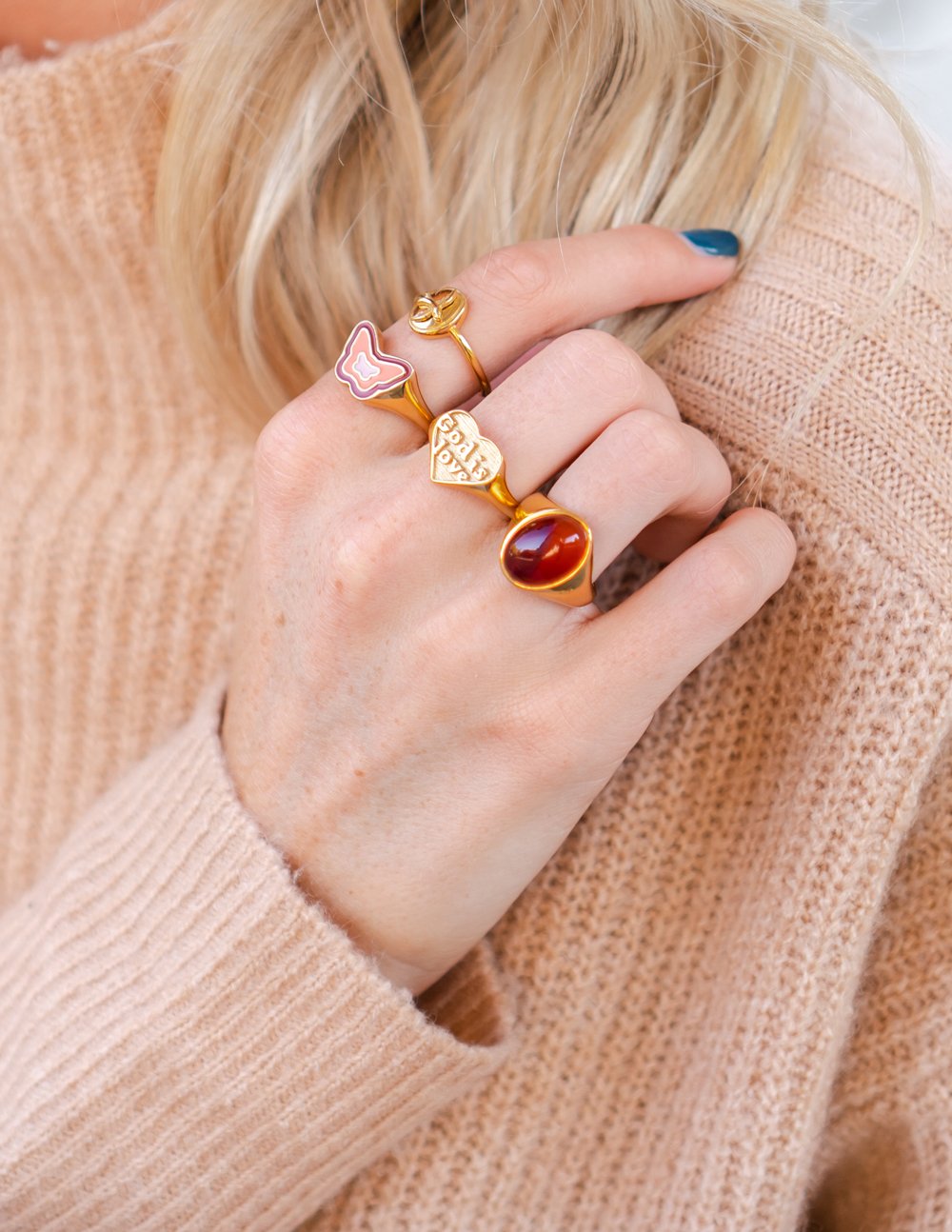 Elevated Faith Gold God is Love Ring