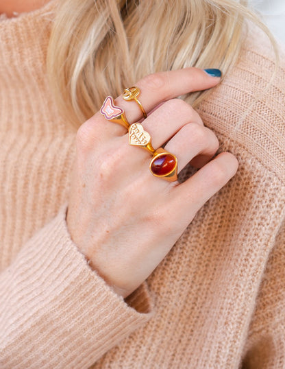 Elevated Faith Gold God is Love Ring