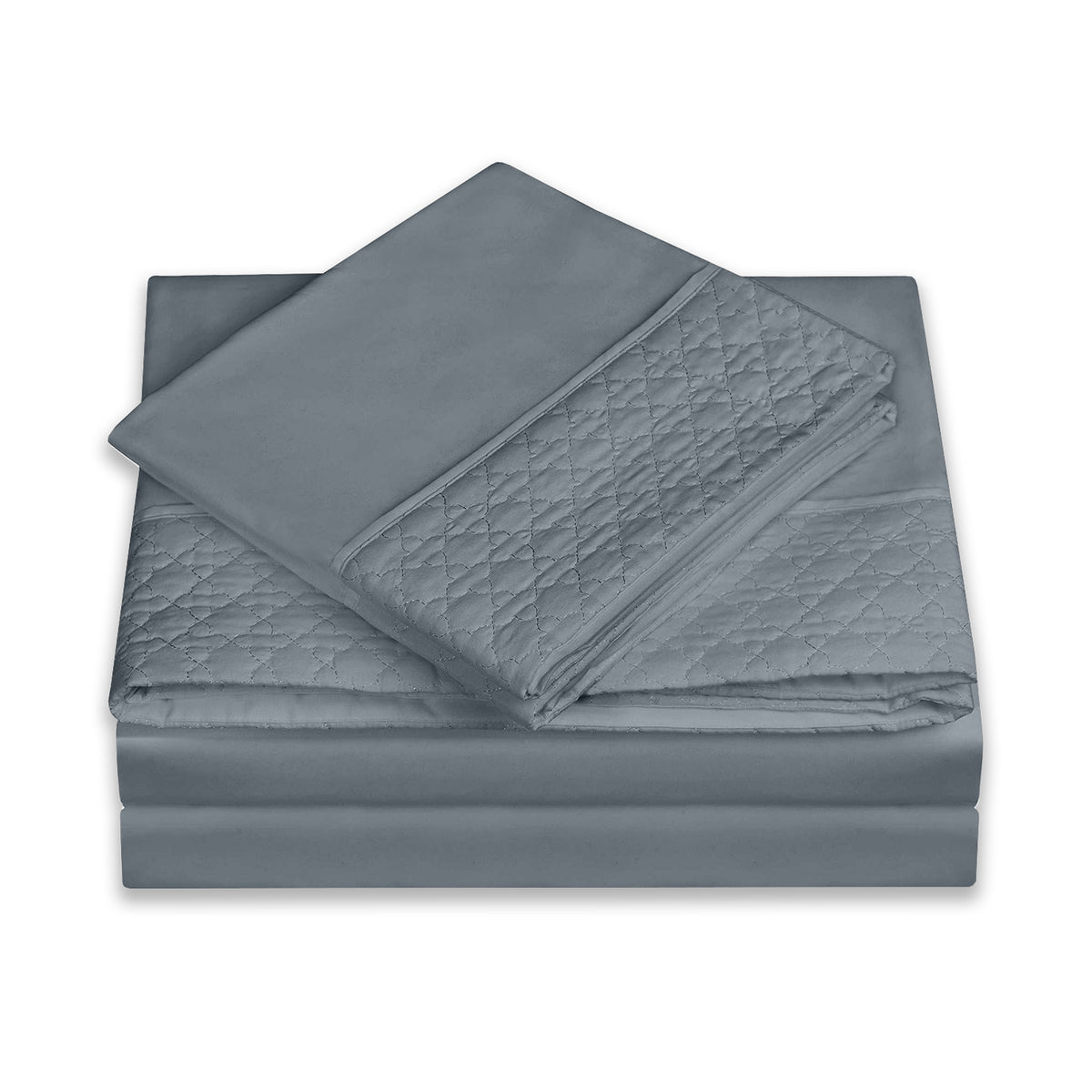 Elegant Comfort Quilted 4-Piece Sheet Set, Premium Hotel Quality