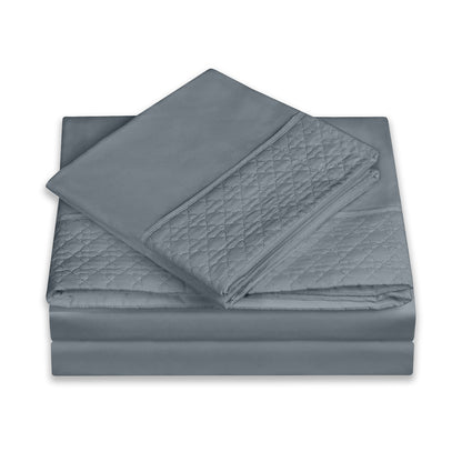 Elegant Comfort Quilted 4-Piece Sheet Set, Premium Hotel Quality