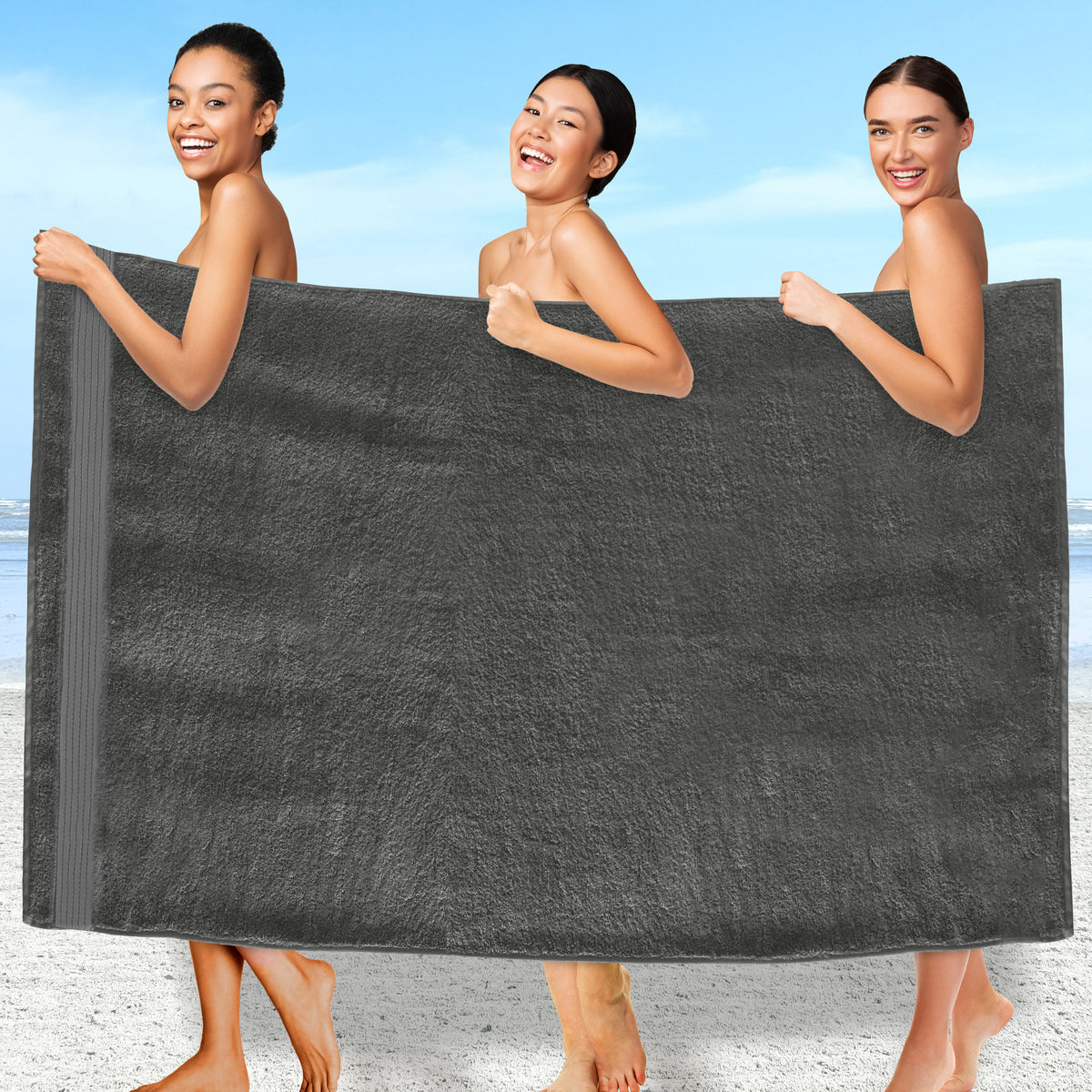 Elegant Comfort 1 Piece Premium Turkish Cotton Oversized Bath Sheet Towel 40 x 80 Inch