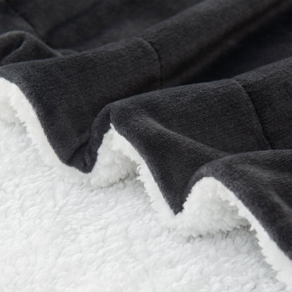 Elegant Comfort Ombre Printed - Sherpa Backed Plush Throw Blankets - 50 x 60 inches