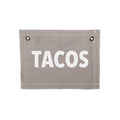 Frankie Jean Tacos Small Canvas Flag