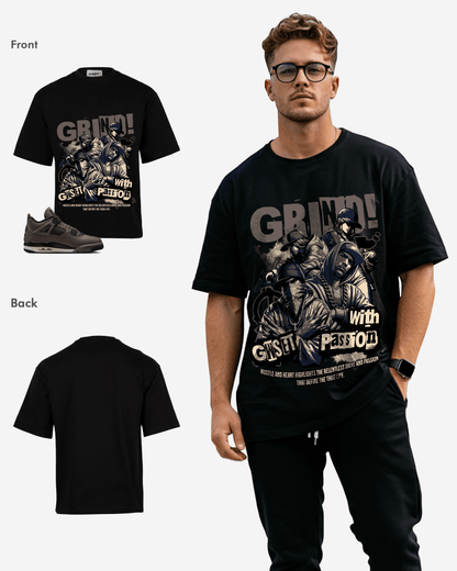 G West Grind With Passion Oversized T-Shirt Mens