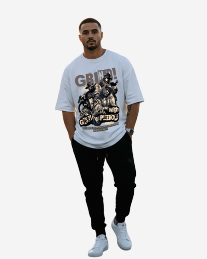 G West Grind With Passion Oversized T-Shirt Mens