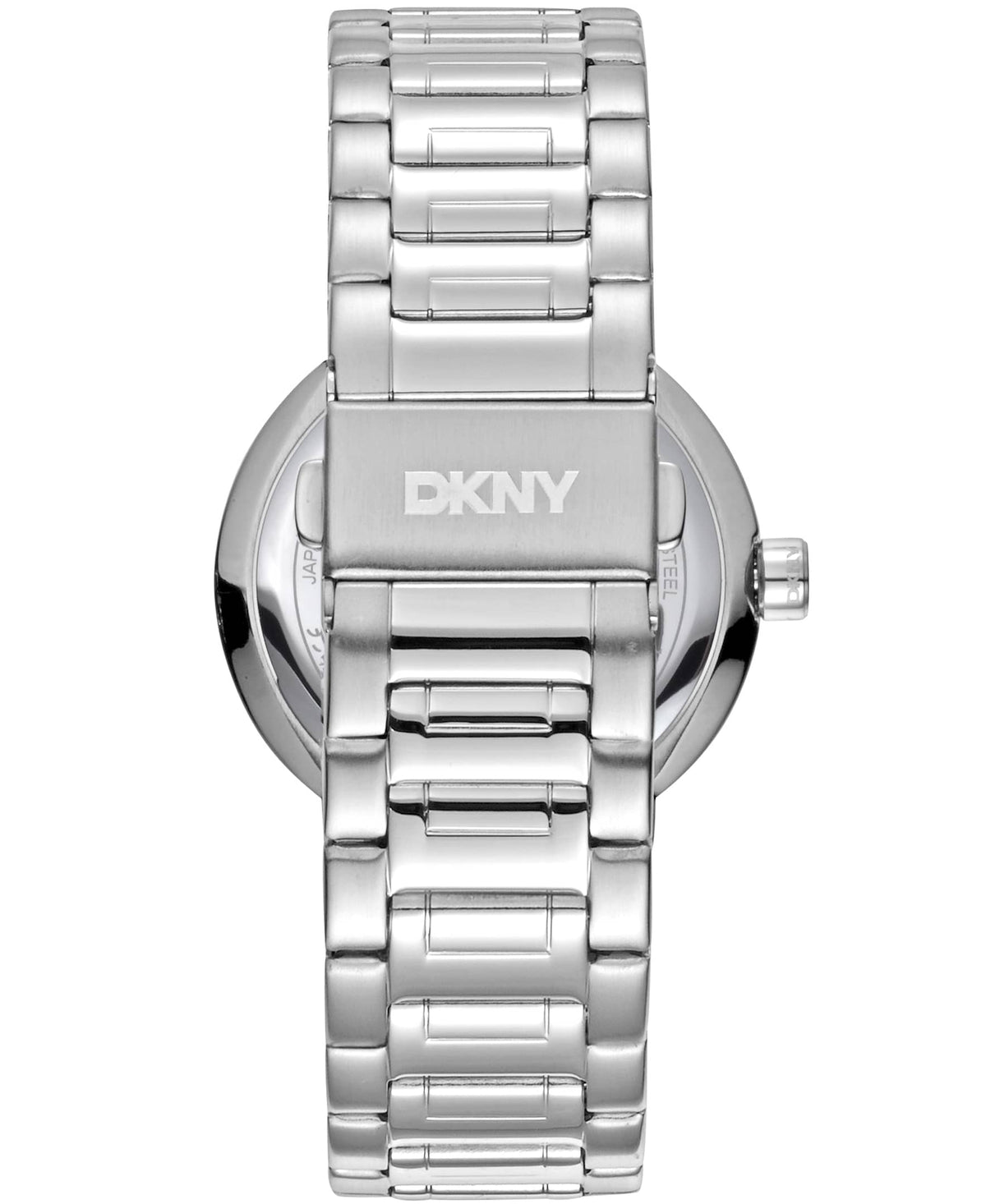 Dkny Women Watch, Silver Color Case, Blue Dial, Stainless Steel Metal Bracelet, 3 Hands, 5 Atm