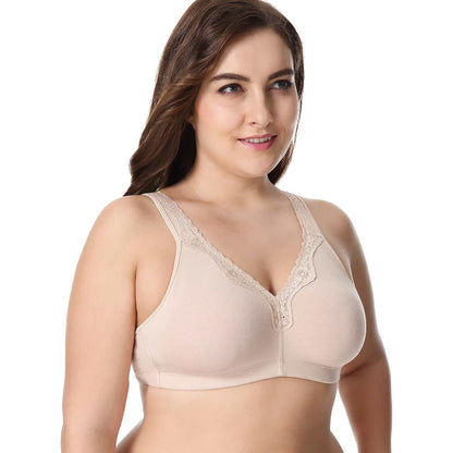 Comfort Cotton Wireless Full Coverage Lace Bra