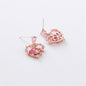 Cat's Eye & Crystal Cubic Zirconia Heart Drop Earrings