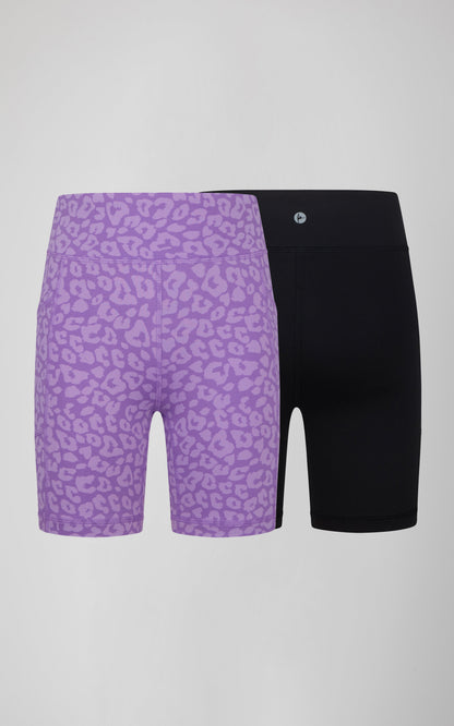 90 Degree by Reflex Girls 2 PK Interlock Side Pocket + Basic Bike Short
