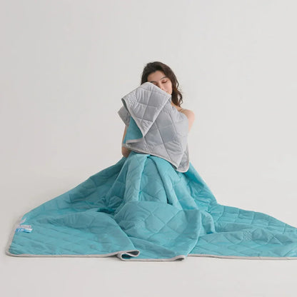 Dual-Sided Cooling Throw Blanket