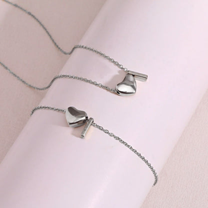 Dainty A-Z Initial Heart Necklace