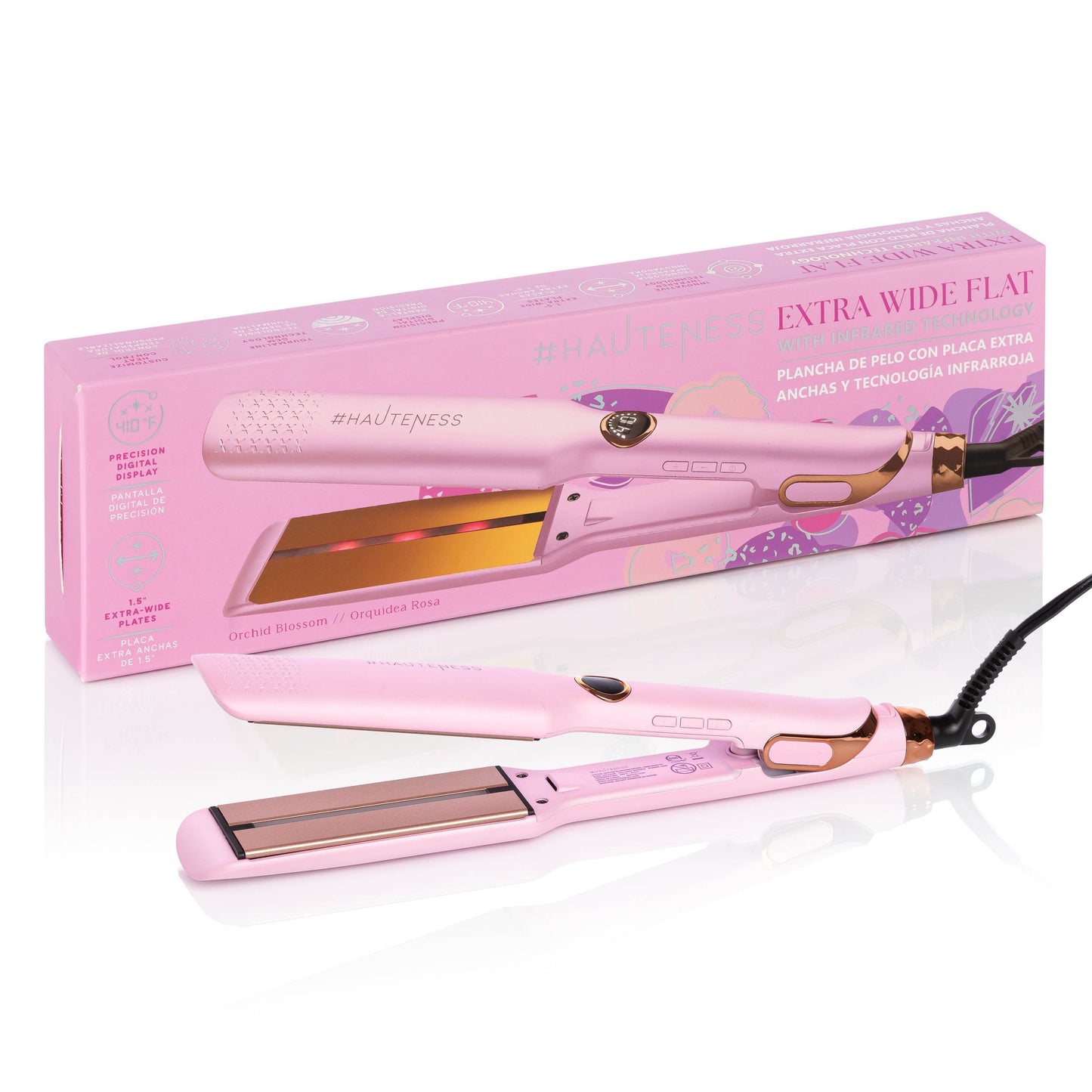 1.5" Digital Flat Iron with Extra Wide Plates & Infrared Technology