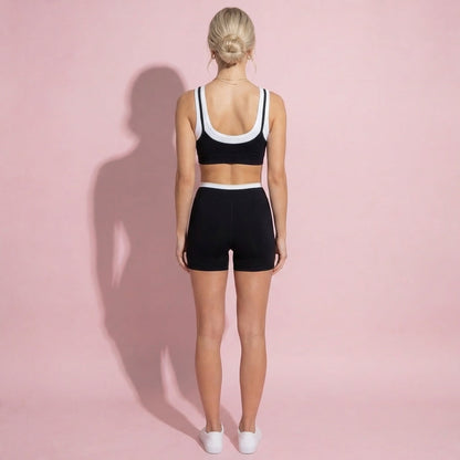 Anna-Kaci Active Women's Double Layer Scoop Neck Sports Bra with Smooth Stretch Fabric, Soft Supportive Fit and Wide Straps for Everyday Movement
