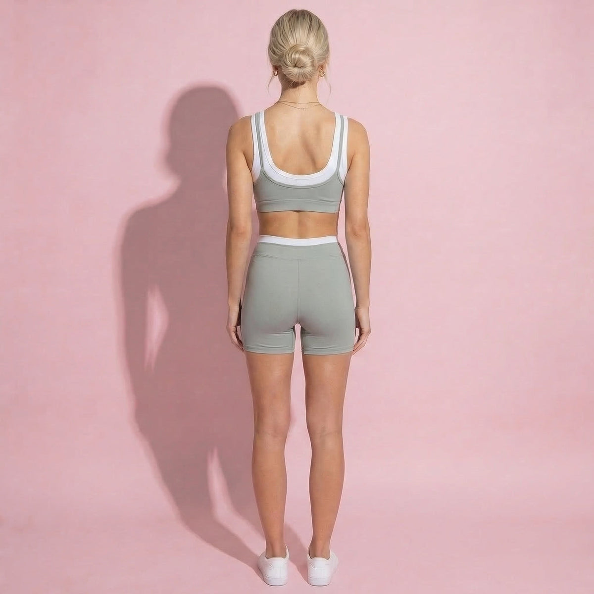 Anna-Kaci Active Women's Double Layer Scoop Neck Sports Bra with Smooth Stretch Fabric, Soft Supportive Fit and Wide Straps for Everyday Movement