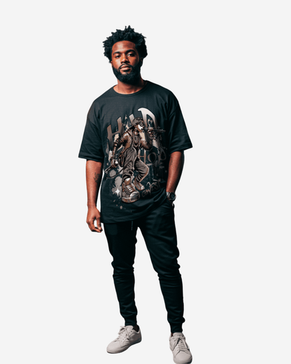 G West Hip Hop Music Oversized T-Shirt Mens