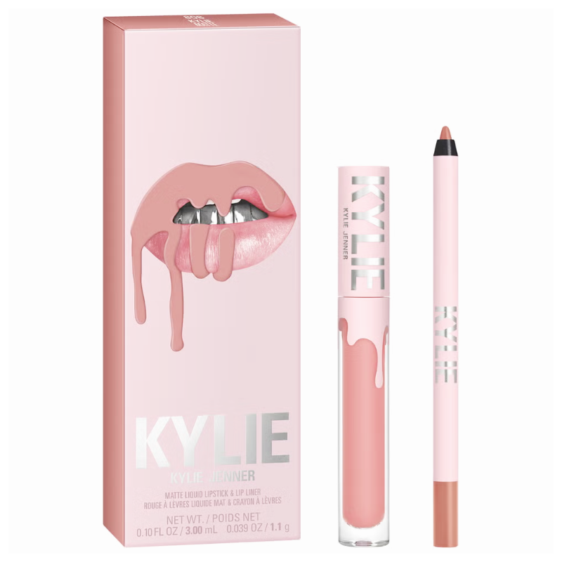 Kylie Jenner Matte Pink Liquid Lipstick & Lip Liner Kit 808 (Blemished Box)