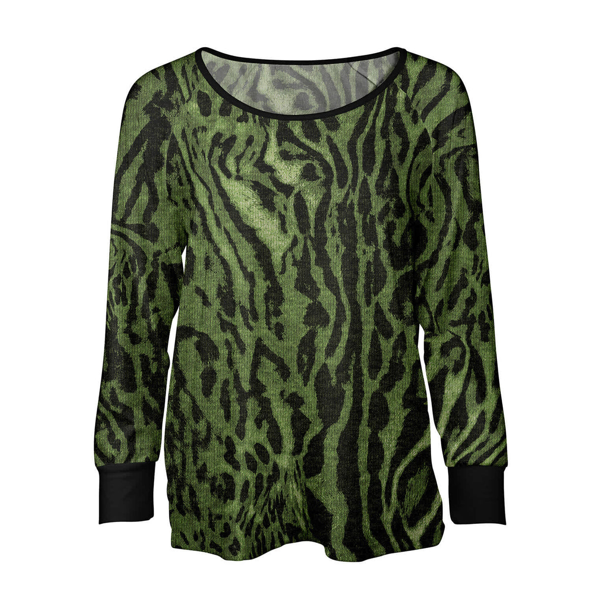 Relevate Designs Blue Camouflage Long Sleeve Lounge Top