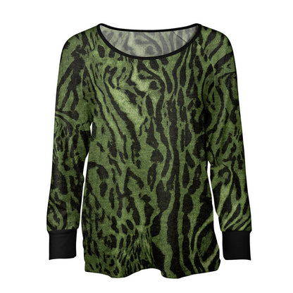 Relevate Designs Blue Camouflage Long Sleeve Lounge Top