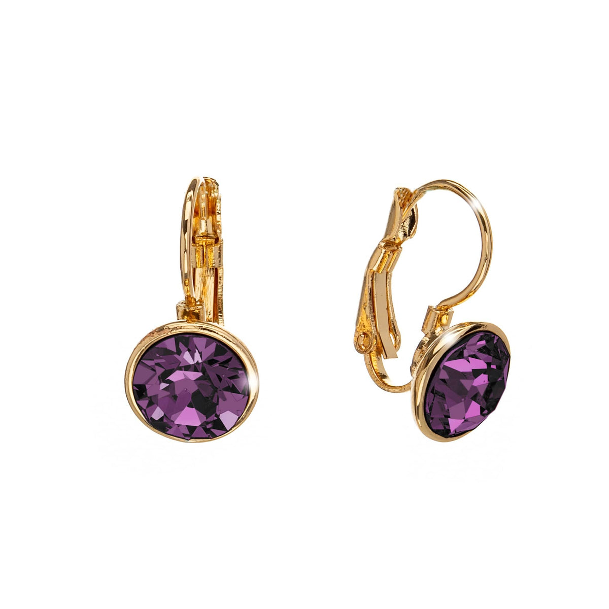 Classic Leverback Earrings with Sparkling Swarovski Crystals