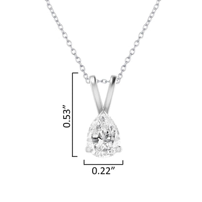 V3 Jewelry Sterling Silver with Moissanite Solitaire Pendant