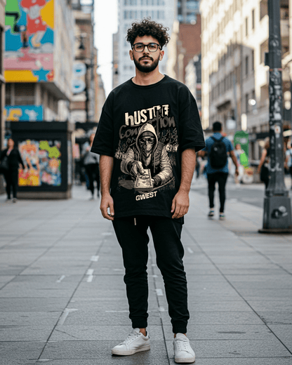 G West Hustle Connection Oversized T-Shirt Mens