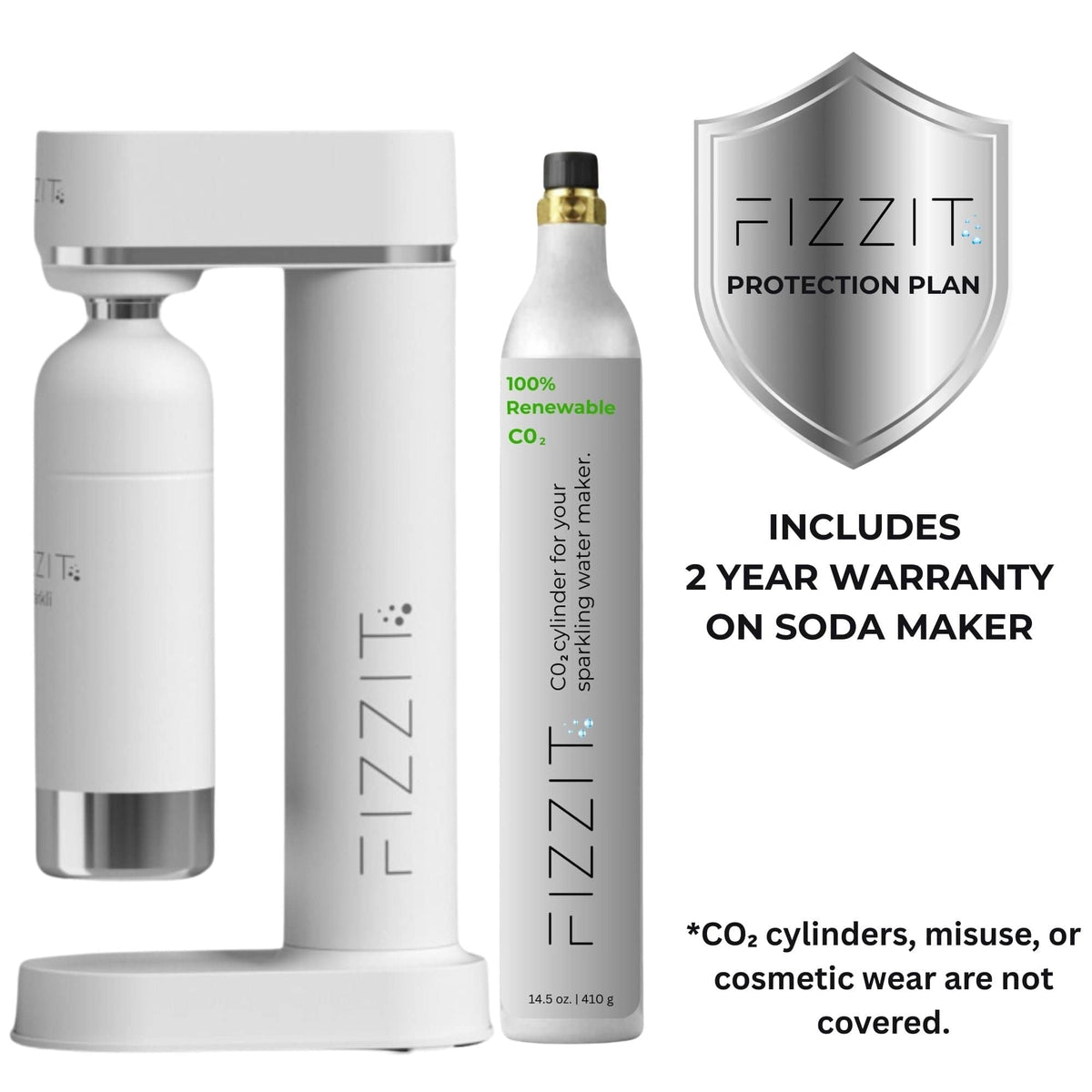 Fizzit™ Spärklï Carbonated Water Soda Maker with Stainless Steel Bottle – Dishwasher Safe Bottles - Sparkling Water Maker