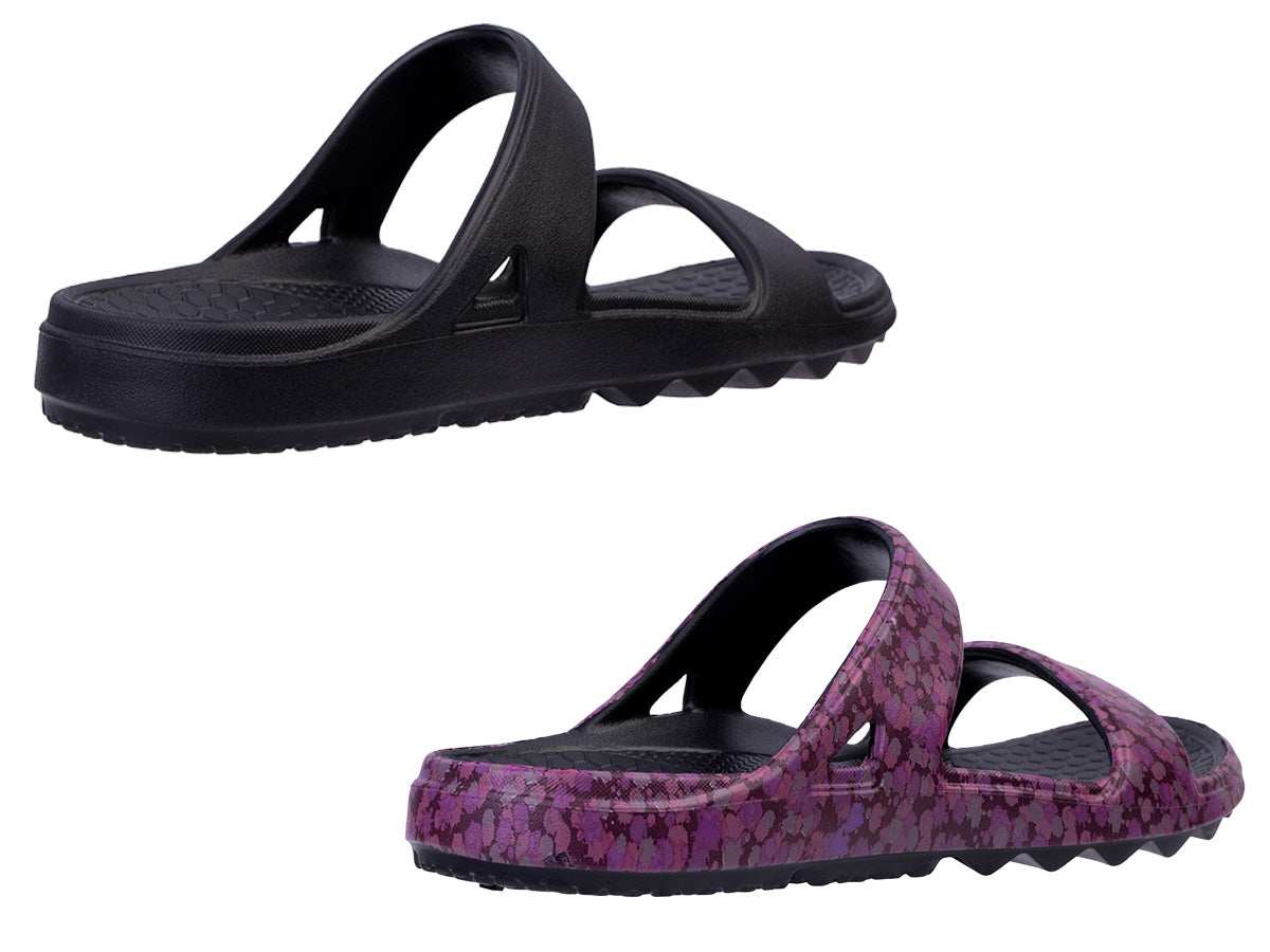 Fusion Slim Splash Orthotic 2-Pack Slide Sandals - Wide Width