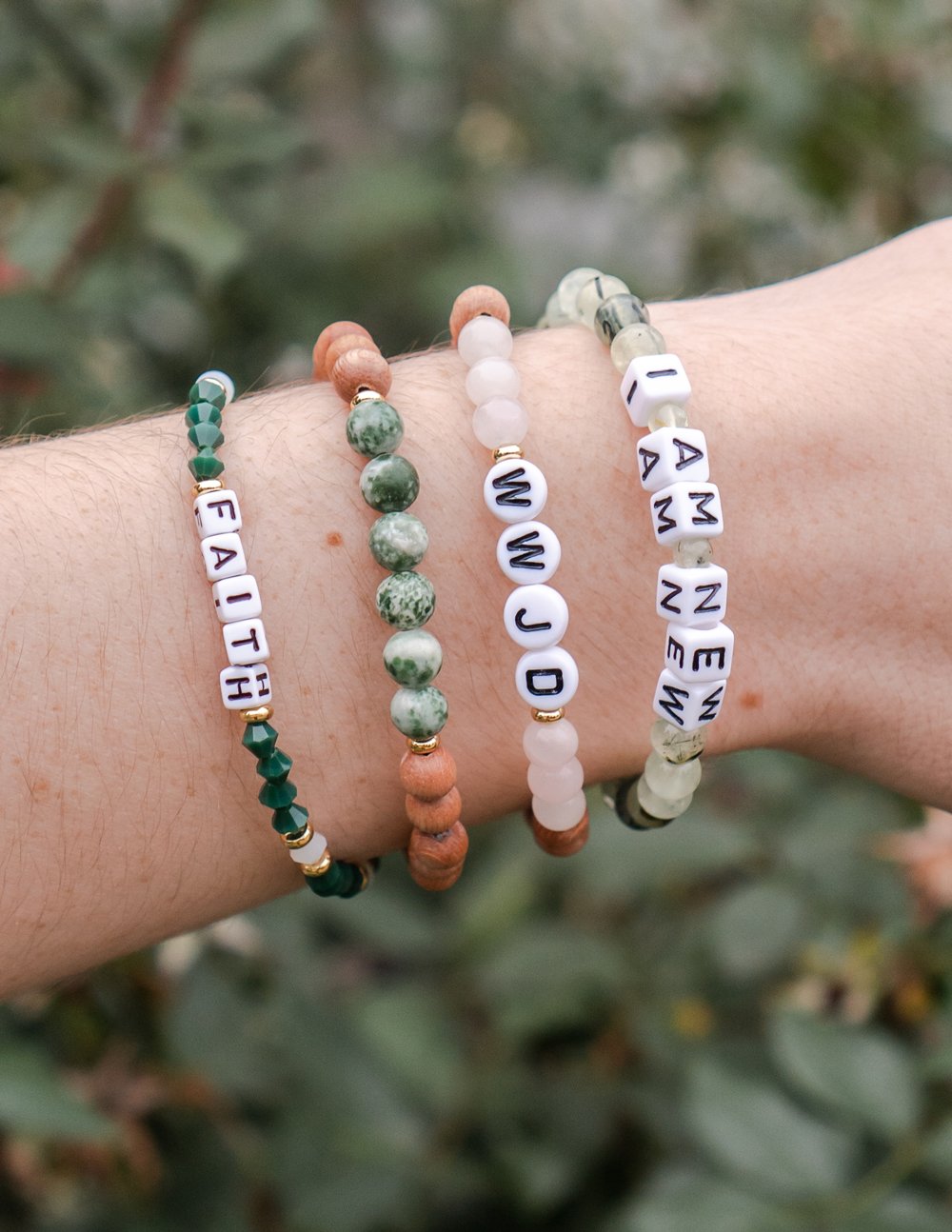 Elevated Faith I Am New Letter Bracelet
