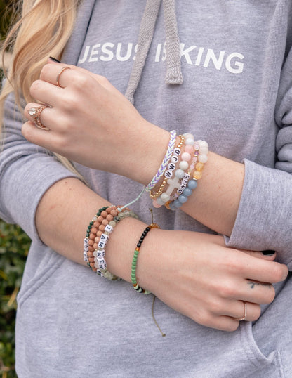 Elevated Faith I Am New Letter Bracelet