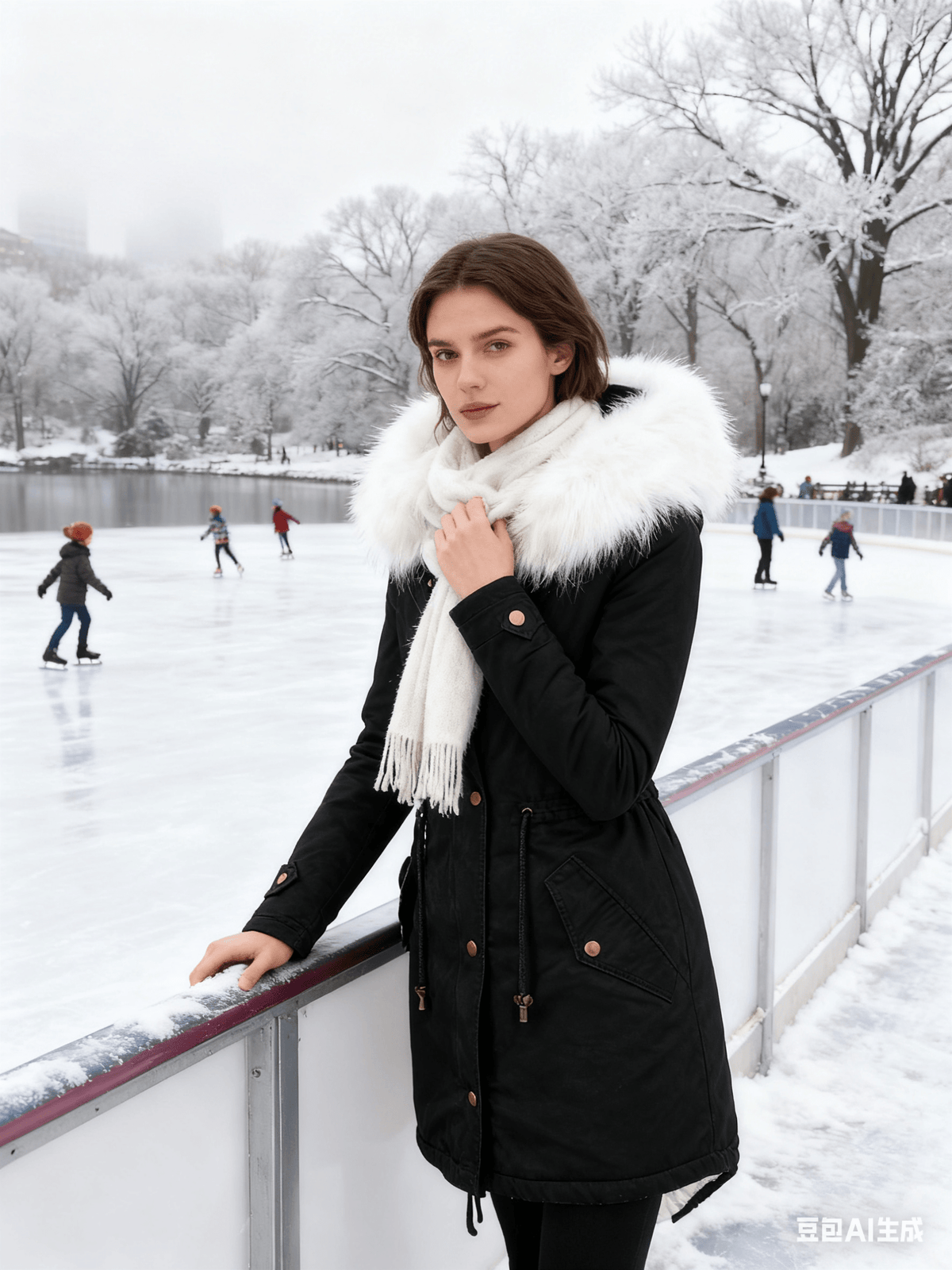 Chic YC Women's Winter Parka Coat Fleece Lined Military Jacket Women Faux Fur Hooded Coat