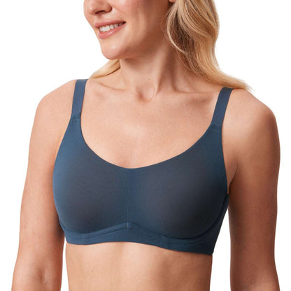 Sheer Double-Layer Mesh Full Coverage Underwire Support Bra