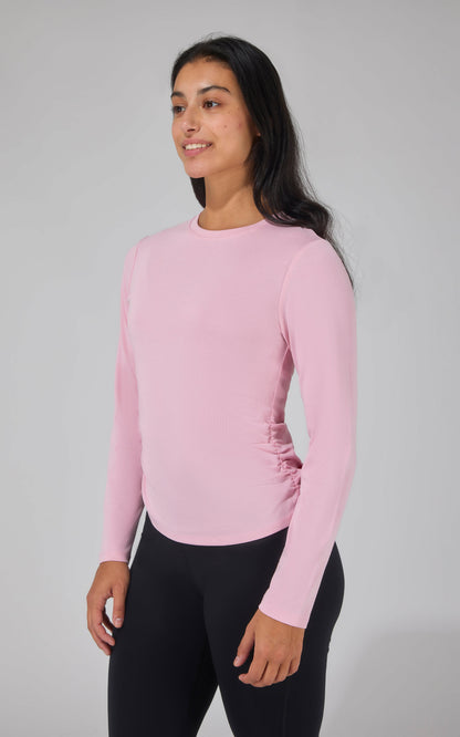 90 Degree by Reflex 2 PK Side Ruched Long Sleeve Top