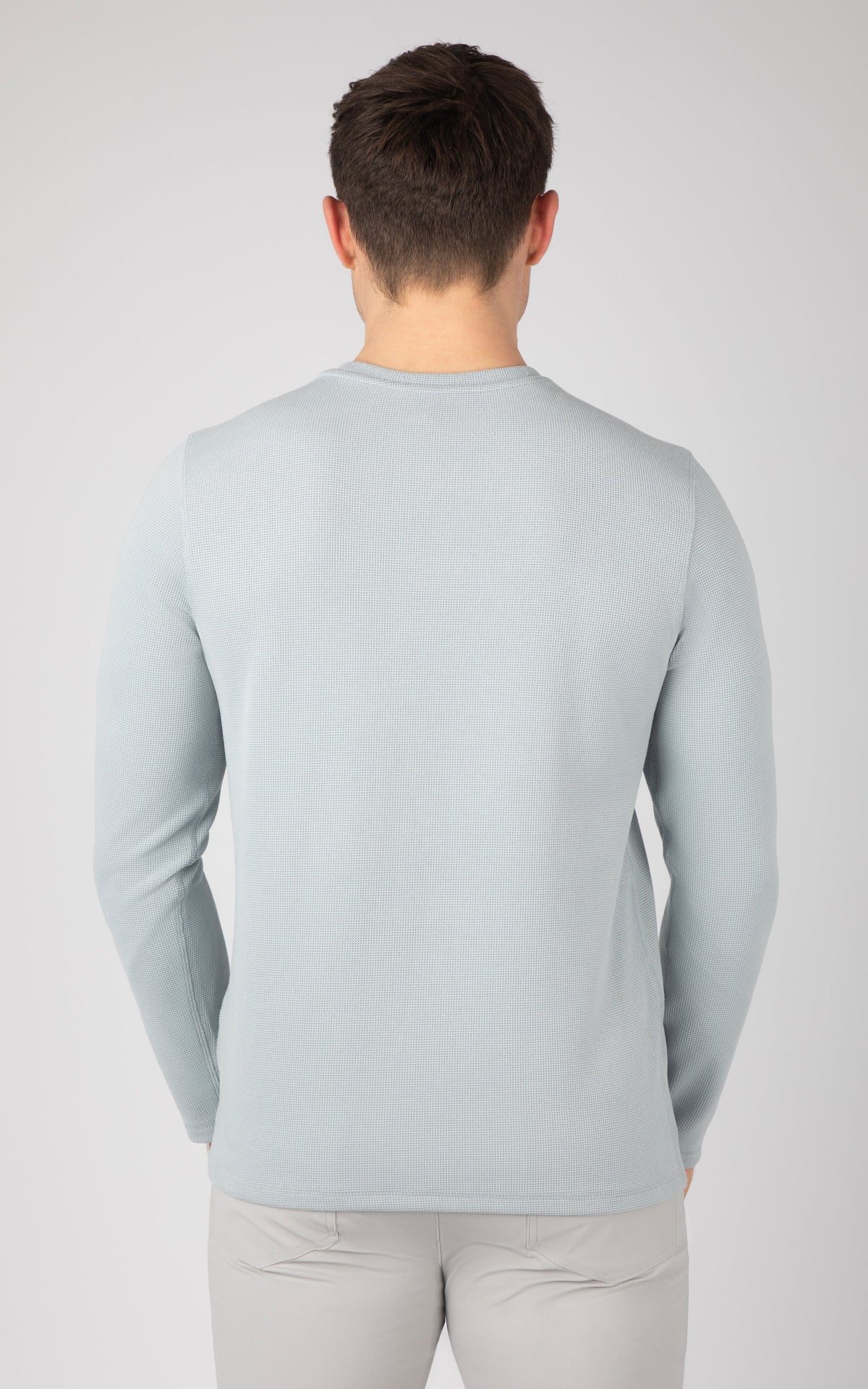 90 Degree by Reflex Men's Supreme Hyperlite Waffle Long Sleeve Crew Neck Shirt
