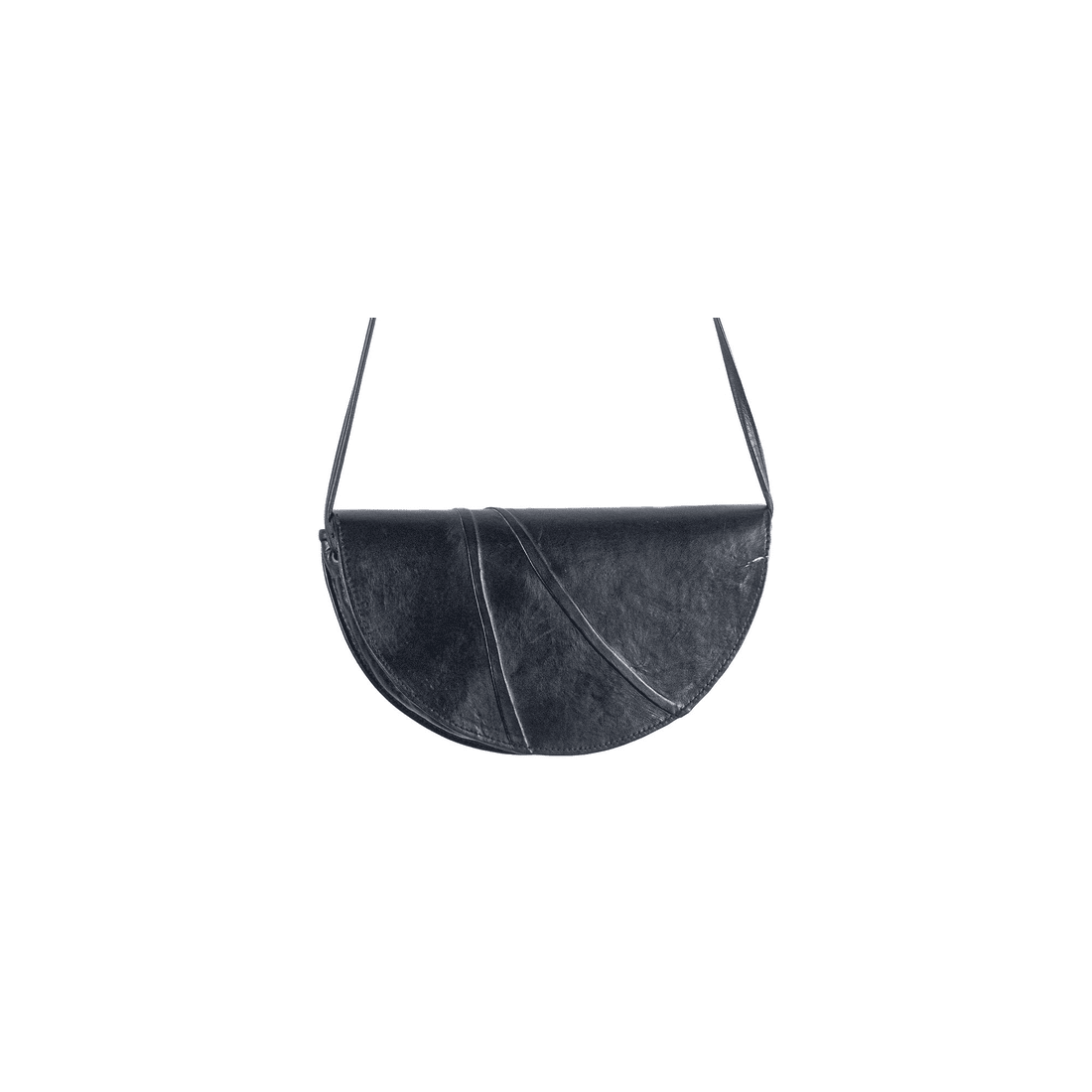 La Chic Women's Handcrafted Leather Sculpted Face Crossbody Bag