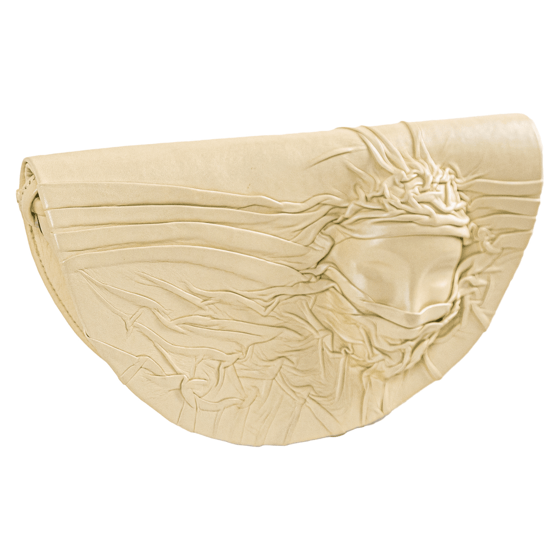 La Chic Women's Handcrafted Leather Sculpted Face Crossbody Bag