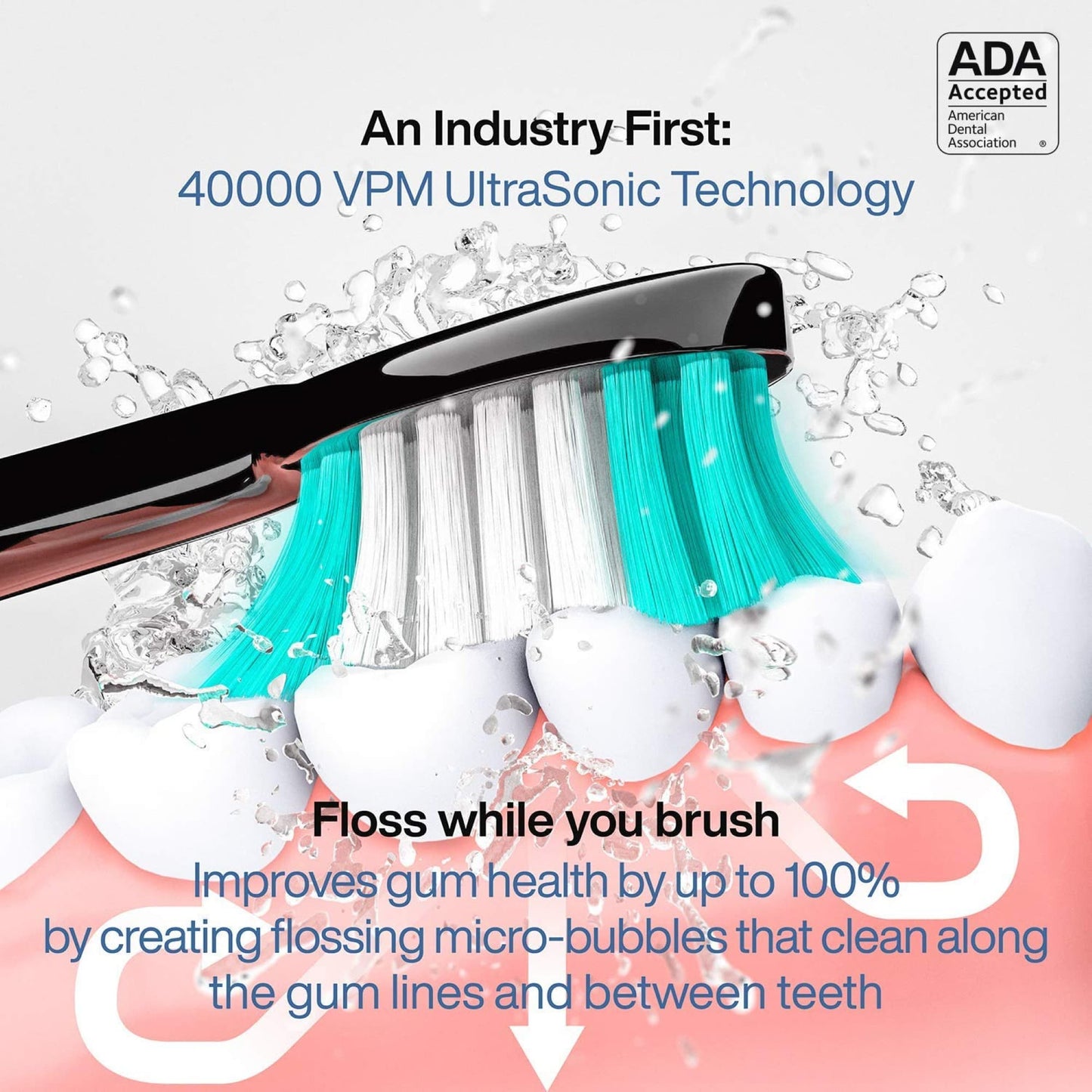 Aquasonic Black Series Toothbrush + Black Aquaflosser Bundle