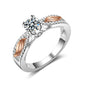 Crystal & Cubic Zirconia Two Tone Wing Ring