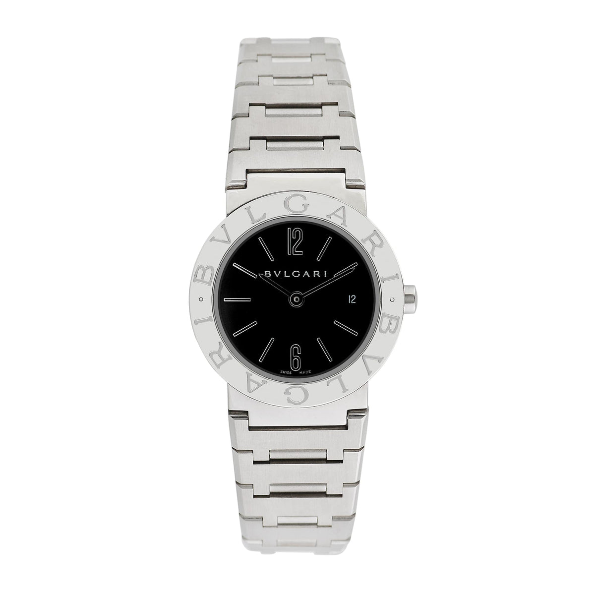 Pre-owned Bvlgari Women's Diagono 26mm Stainless Steel Wristwatch - BB23SS