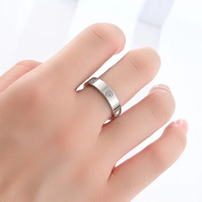 Classic Sparkling Stud Band Ring