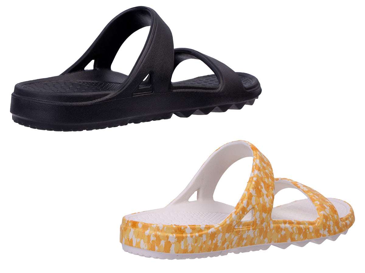 Fusion Slim Splash Orthotic 2-Pack Slide Sandals - Wide Width