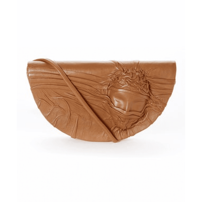 La Chic Women's Handcrafted Leather Sculpted Face Crossbody Bag