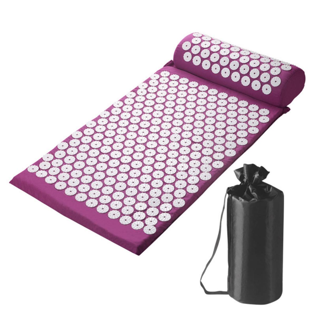 Acupressure Mat & Pillow Set with Storage Bag