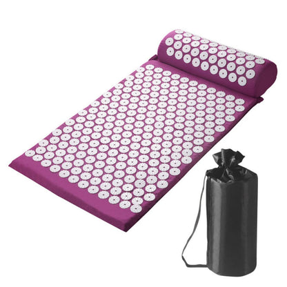 Acupressure Mat & Pillow Set with Storage Bag