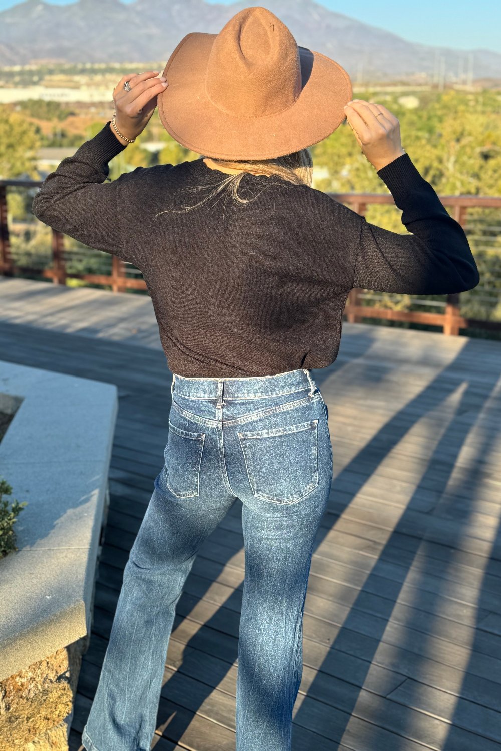 Threaded Pear Boo Knitted Ribbed Sweater