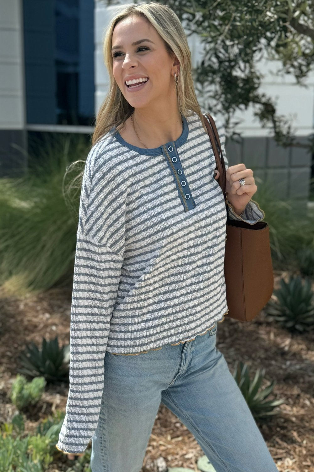 Threaded Pear Victoria Henley Top