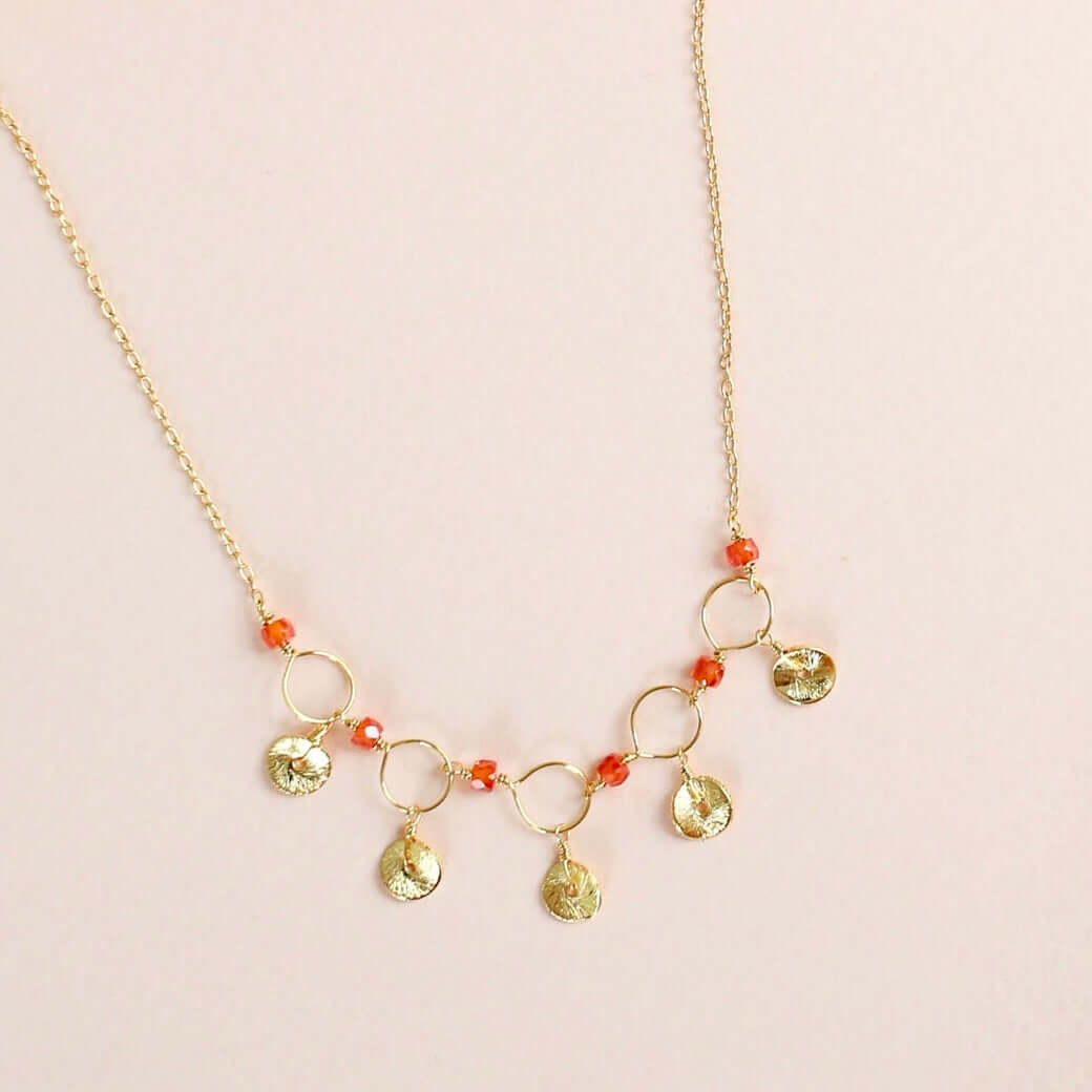 Black Spinel Mini Chain Loop Necklace
