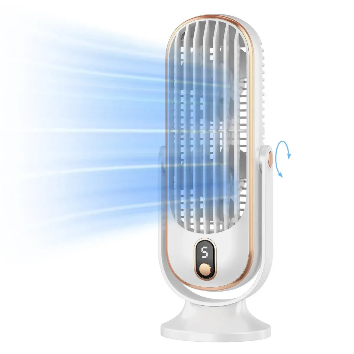5-Speed Portable Tower Desk Fan