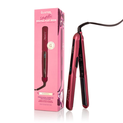 GLISTER - Interstellar 1.25” Digital Flat Iron Hair Straightener with Tourmaline Plates & Adjustable Temperature
