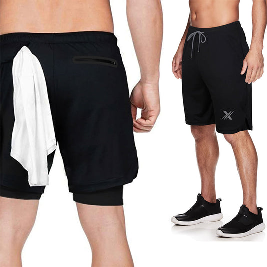 Extreme Fit Workout Shorts with Liner Lightweight Athletic Gym Shorts with Pockets